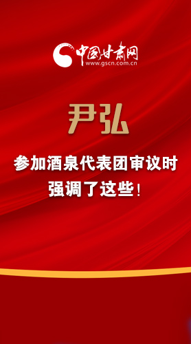 【2022甘肅兩會·圖解】尹弘書記參加酒泉代表團(tuán)審議時強(qiáng)調(diào)了這些！
