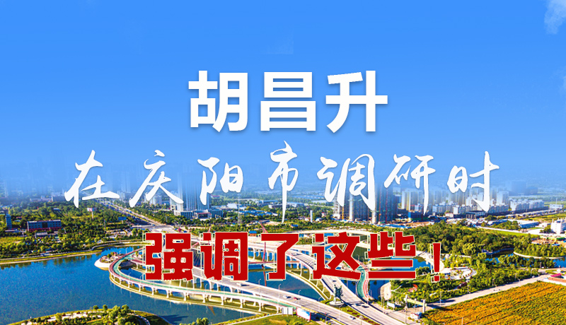 圖解|胡昌升在慶陽(yáng)市調(diào)研時(shí)強(qiáng)調(diào)了這些！