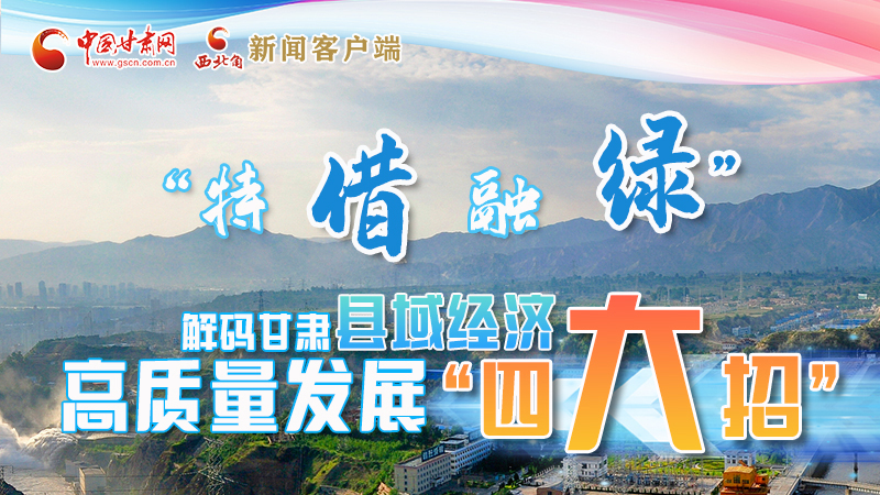 圖解|“特、借、融、綠”解碼甘肅縣域經(jīng)濟高質(zhì)量發(fā)展“四大招”