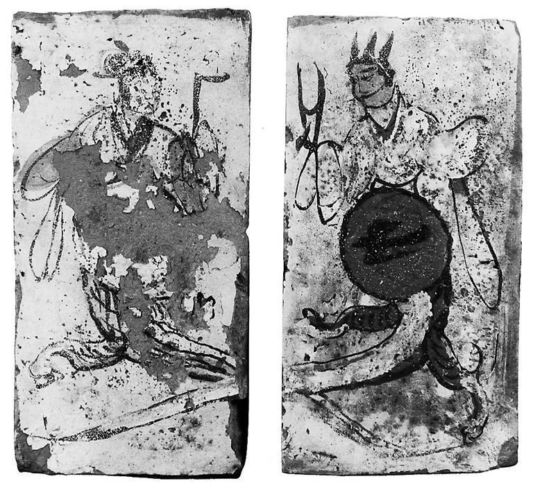 高臺(tái)縣博物館藏魏晉墓出土的女媧、伏羲畫像磚