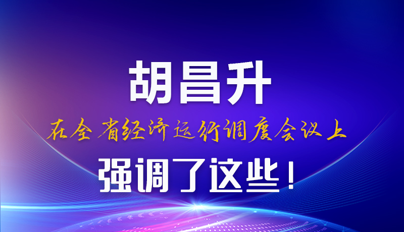 圖解|胡昌升在全省經(jīng)濟(jì)運(yùn)行調(diào)度會(huì)議上強(qiáng)調(diào)了這些！